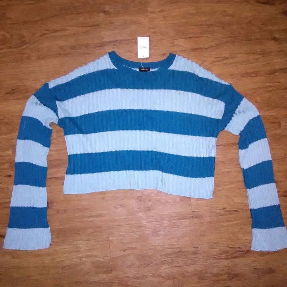 Striped cropped sweater